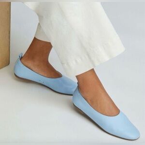 Everlane The Day Glove leather baby blue ballet flats 7